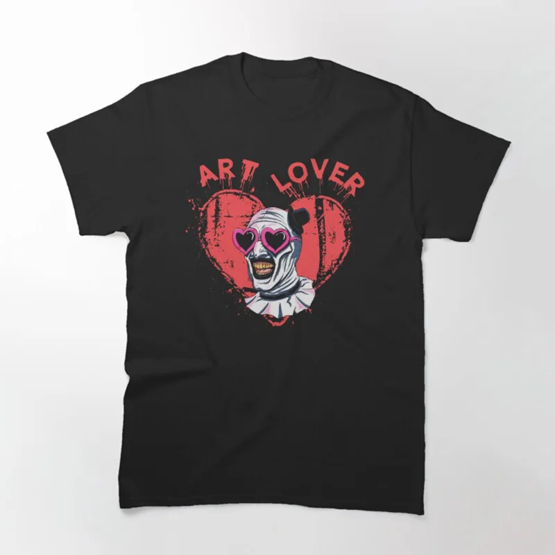 Retro Horror Movie Terrifier Art The Clown Killer Scary Halloween Gift T Shirt Short Sleeve Graphic clothes All size tops S-6XL