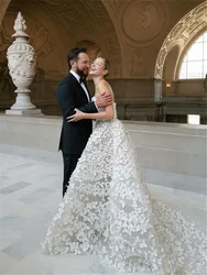 Luxury Wedding Dress Vestidos De Novia Princesas Para Boda Por La Iglesia Ball Gown Bespoke Civil Casamento Robe Mariages 2024