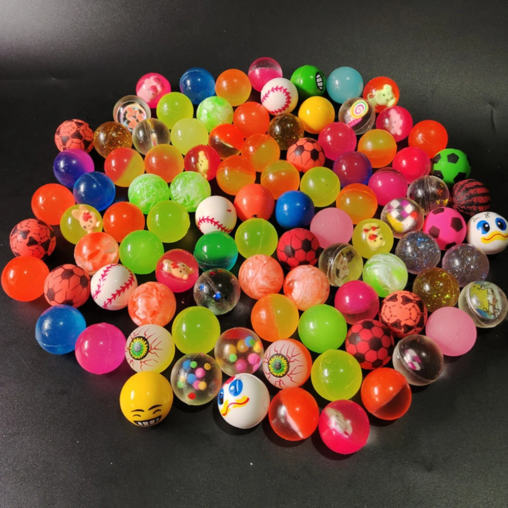 30Pcs Mini Colorful Outdoor Bouncy Ball Game Children\'s Birthday Party Baby Shower Gift Giveaway Carnival Party Gift Pack Prizes