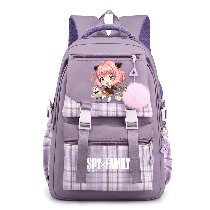 New Spy X Family Printed Backpack Kids Girls Canvas Schoolbag Fashion Anya Forger Bagpack Students Lightweight Bookbag Mochila