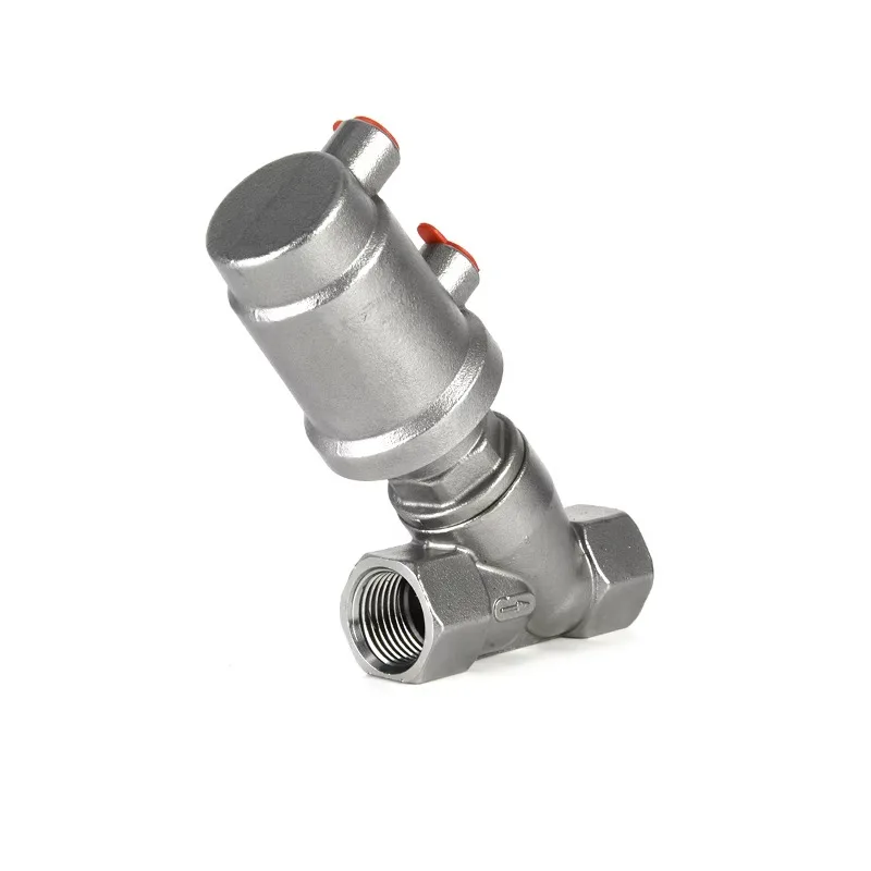 Customizable Pneumatic Stainless Steel Finish DN15 Angle Seat Valve High Temperature Resistance FKM Sealing for Filling Machine