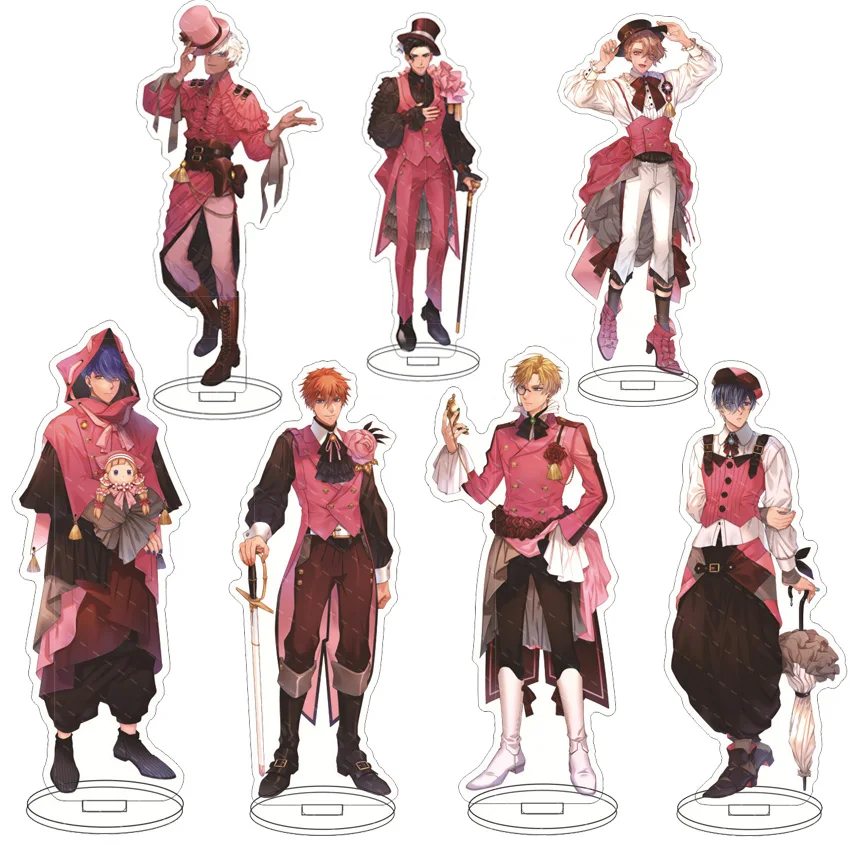 16CM Anime Acryl-Ständer Obey Me! Lucifer Mammon Leviathan Satan Asmodeus Beelzebub Belphegor Cosplay-Figuren Ornamente Geschenke
