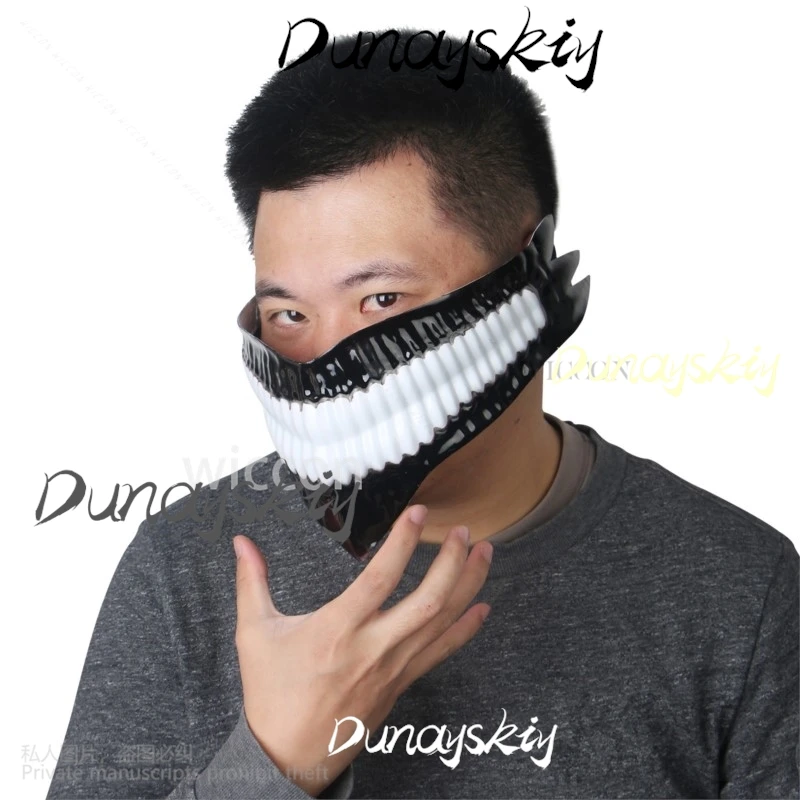 قناع بولي كلوريد الفينيل وثلاثية الأبعاد أسود أحمر الدعائم قناع Dandadan Okarun أنيمي تأثيري لعب الأدوار لهدايا حفلة عيد الميلاد عيد الميلاد مخصصة