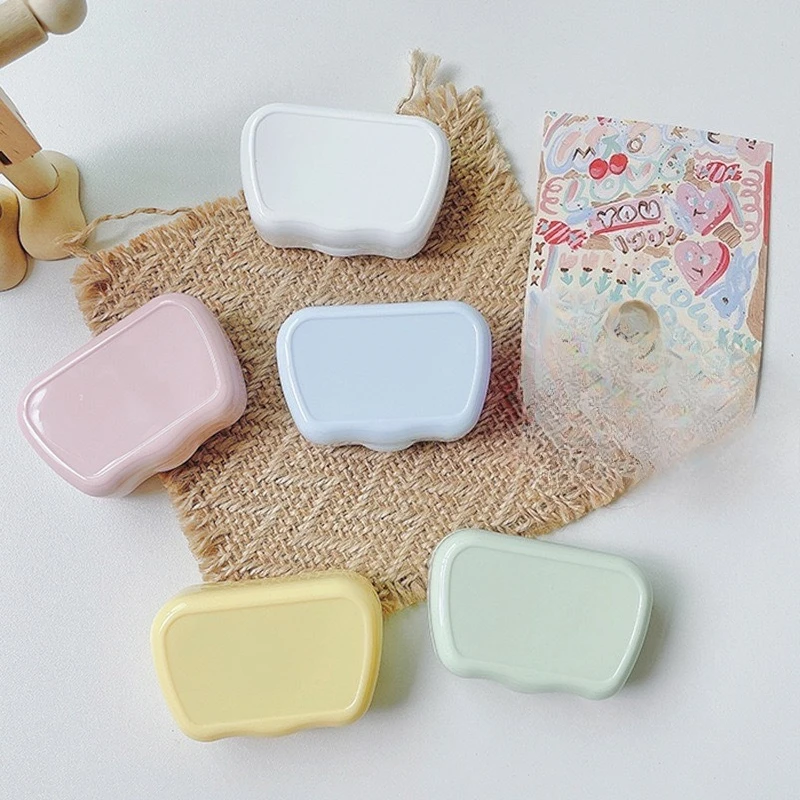 علبة عدسات لاصقة بلون الحلوى، صندوق رفيق عدسات لاصقة محمول، صندوق تخزين بيوتي تلميذ للسفر #1