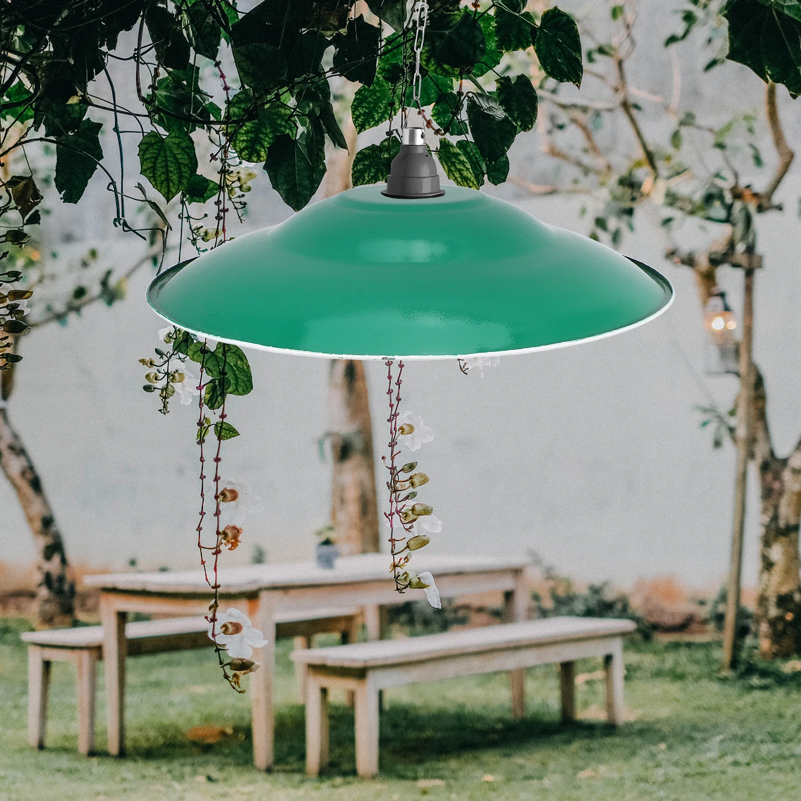 

Retro Outdoor Large Enamel Lamp Shade For Factory Industrial Replacement Weatherproof Street Light Cover Wall Lamp Accessories