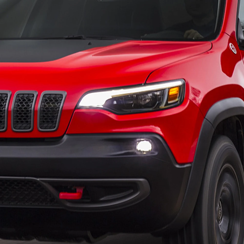 For Jeep Cherokee KL 2019-2023 High Gloss Smoke Black Pre-Cut Headlight Protection Film TPU PPF Kit Anti-Scratch Vinyl Cover - view 3