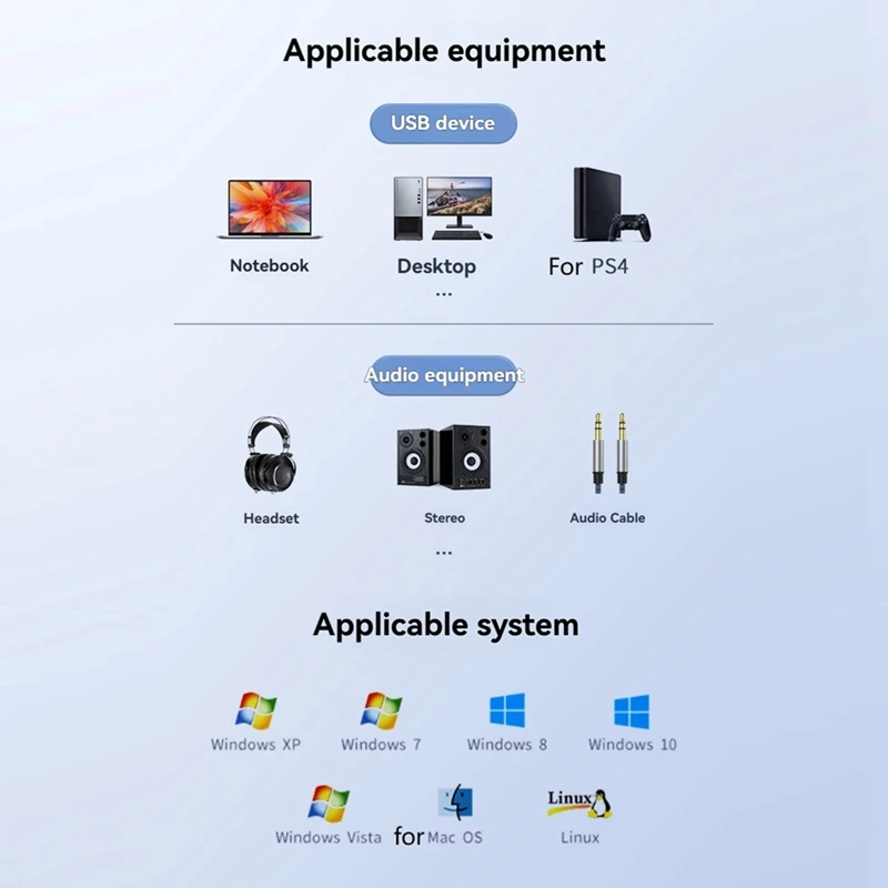 APPLIA-USB To 3.5Mm Audio Cable USB A To 3.5Mm Female External Stereo Sound Card Headphone Micphone Sound Adapter