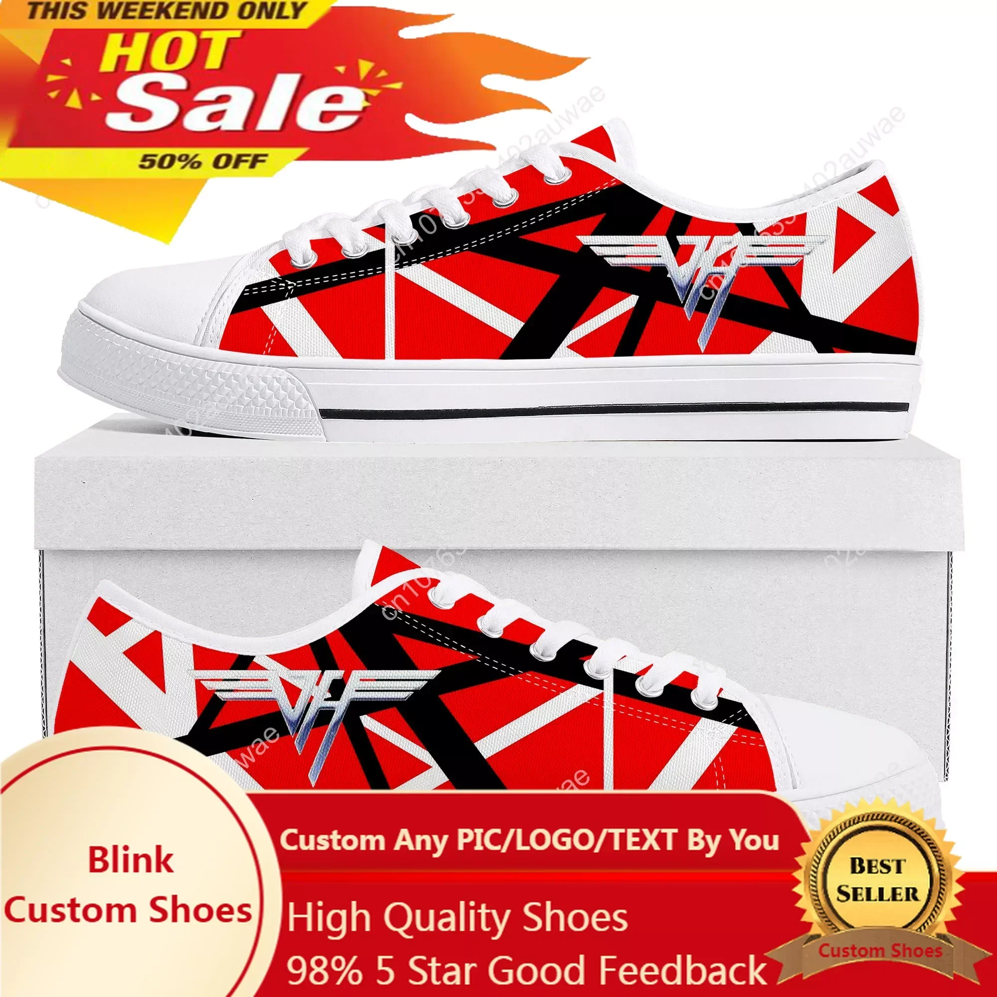 Van Evh 5150 Stripes Halen Low Top Sneakers di alta qualità uomo donna adolescente Sneaker di tela 1984 scarpe Casual da coppia scarpe personalizzate