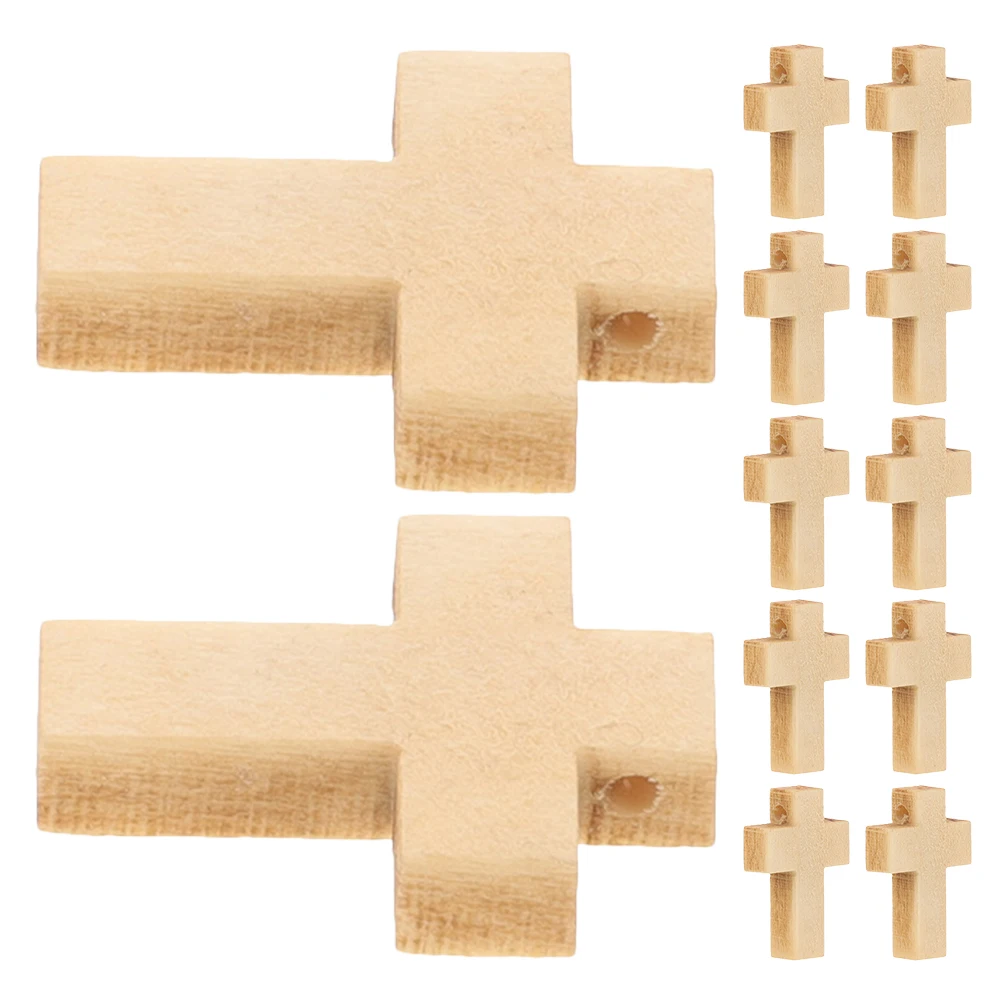 

200Pcs Mini Wooden Cross Pendants Natural Unfinished Vintage Charms for Jewelry Making Bracelets Necklaces DIY Creation