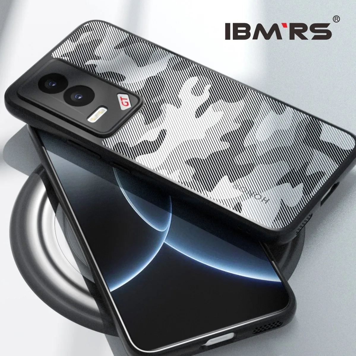 

IBMRS for Honor GT Case,Camo Military Shockproof Protective Cover with Camera Protection and Lanyard Hole