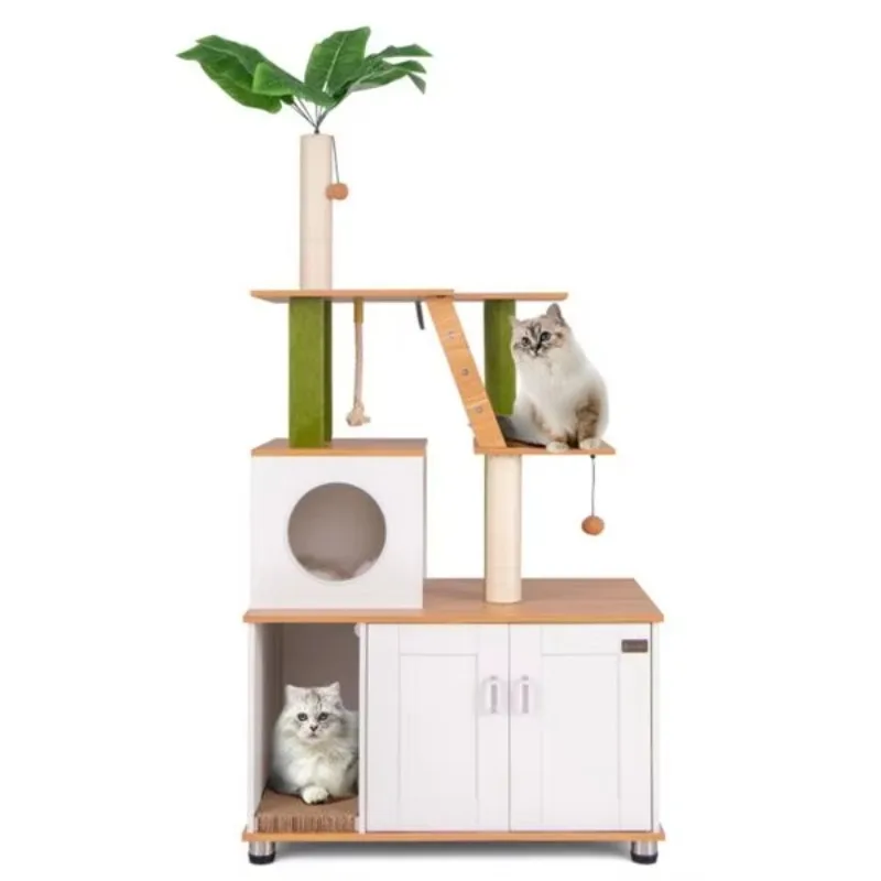 

Cabinet-Integrated Tree Tower for s' Scratching & Play