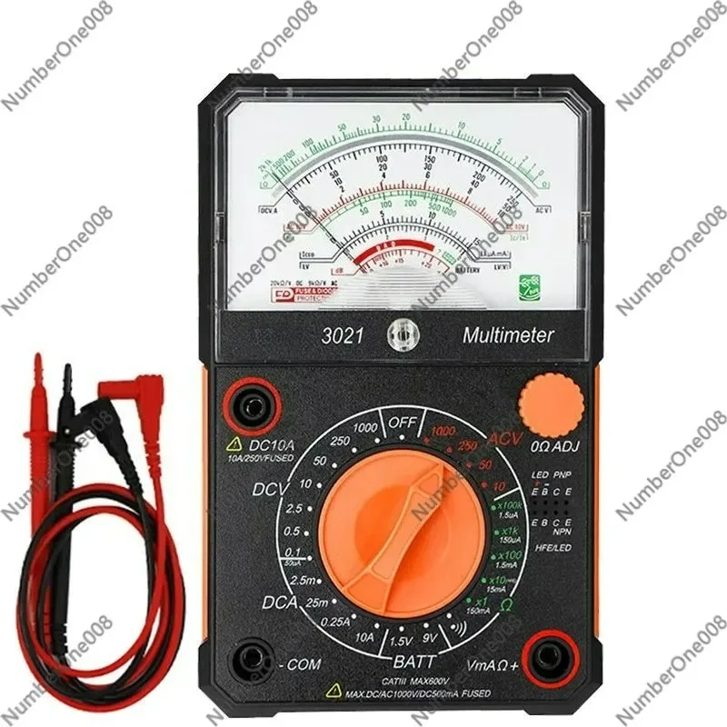 

Аналоговый мультиметр 3021 с указателем, высокоточный механический мультиметр, тестер напряжения 1000В для электрических измерений
