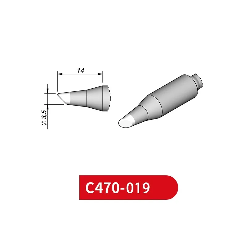 C470 019 Soldering Tip For T470 Handle Compatible for Jbc HDE Soldering Station C470 Replacements Tools