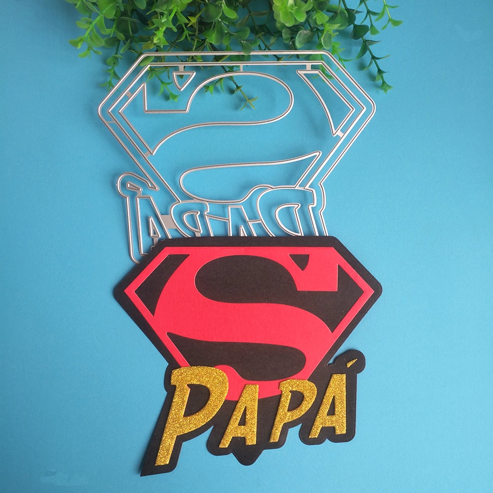 New Italian Father's Day Super Dad cutting dies DIY scrapbook, embossed card, photo album decoration, handmade crafts