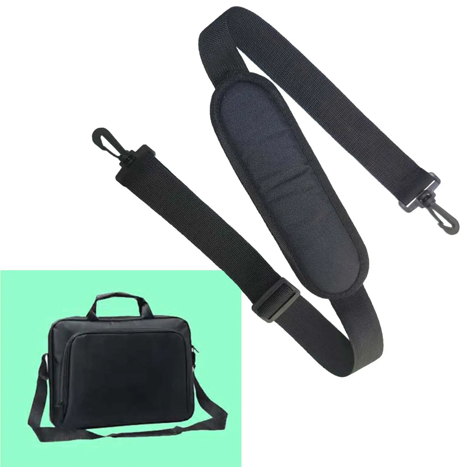 Correa de hombro acolchada para ordenador portátil, reemplazo con ganchos de nailon, bandolera para bolso de ropa, bolsas deportivas, bolso de viaje para guitarra