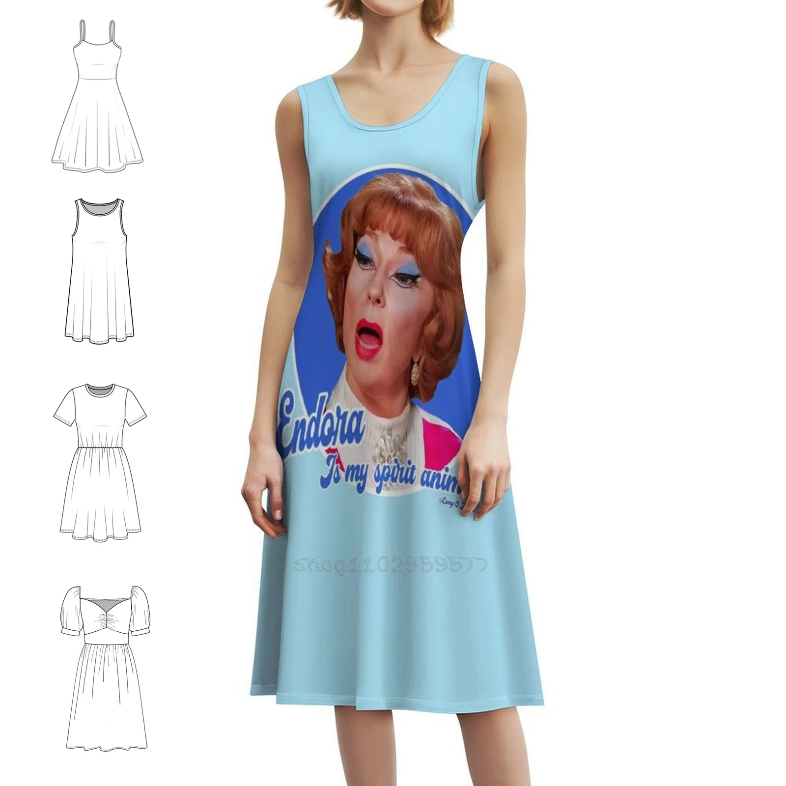 Endora Bohemian Sleeveless Beach Dress - alternate angle