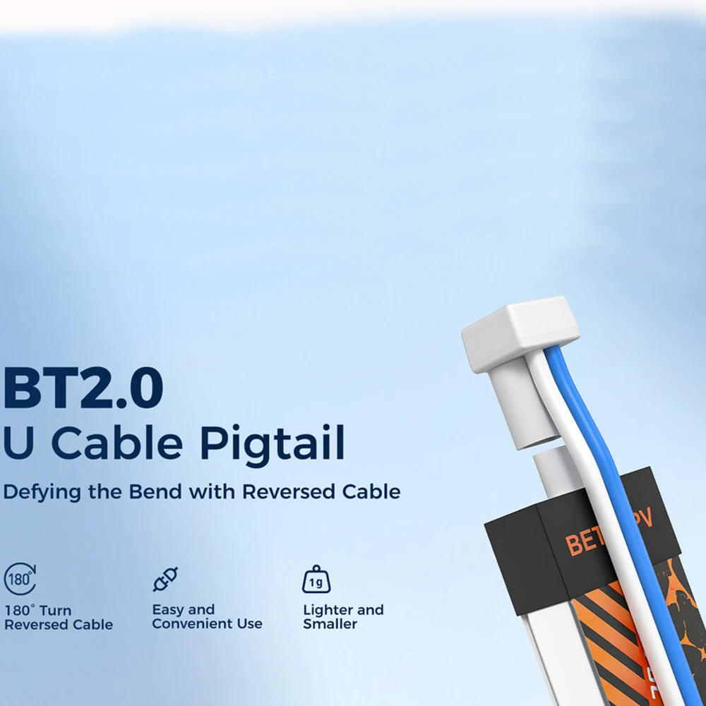 

6PCS BETAFPV BT2.0 BWhoop Cable Pigtail Connector For F4 1S 5A AIO Brushless Flight Controller BT2.0 Female-Male Adapter Cable