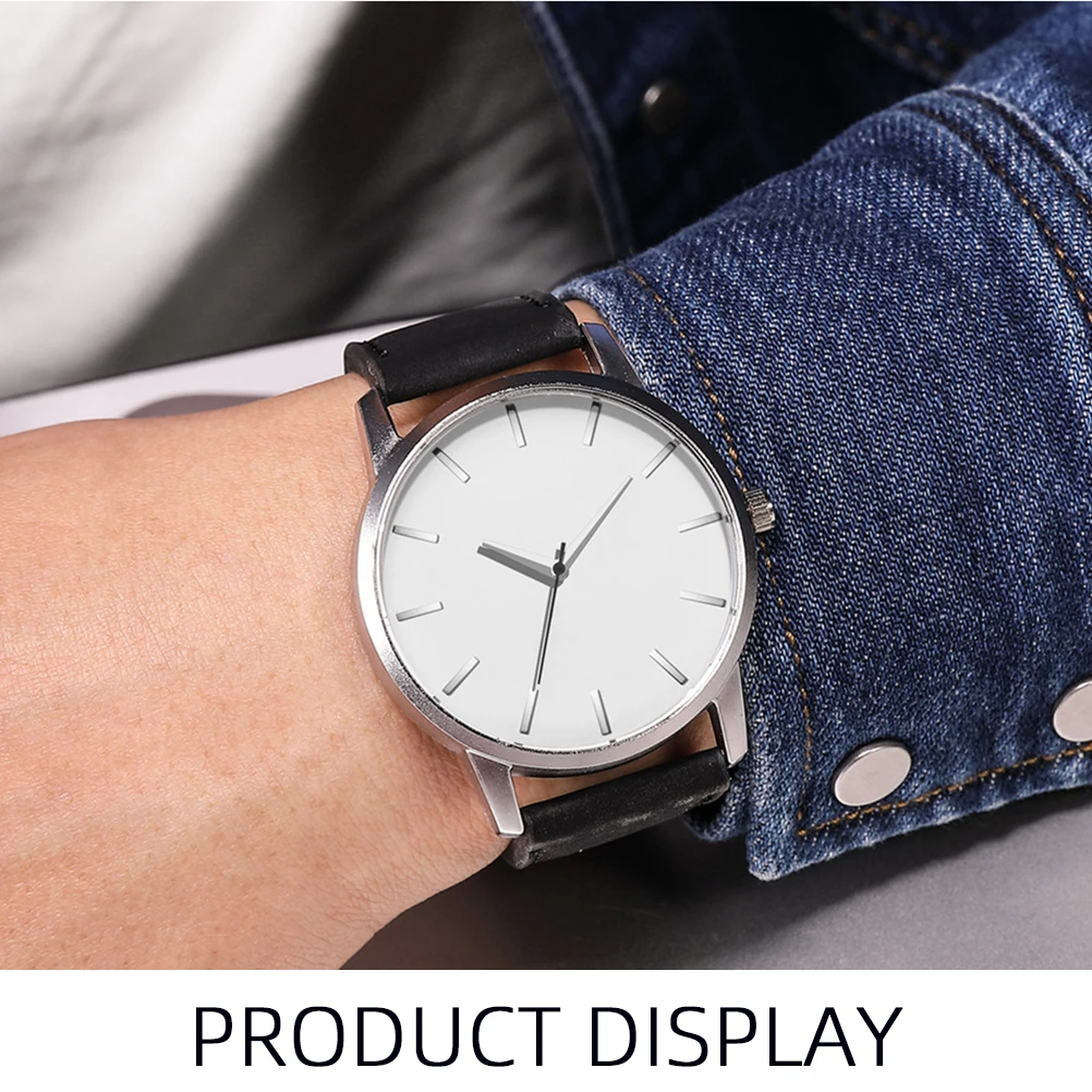 

Quartz Strap Durable Watch For Men Men Wristwatch Classic Black Adjustable Male Belt Watch