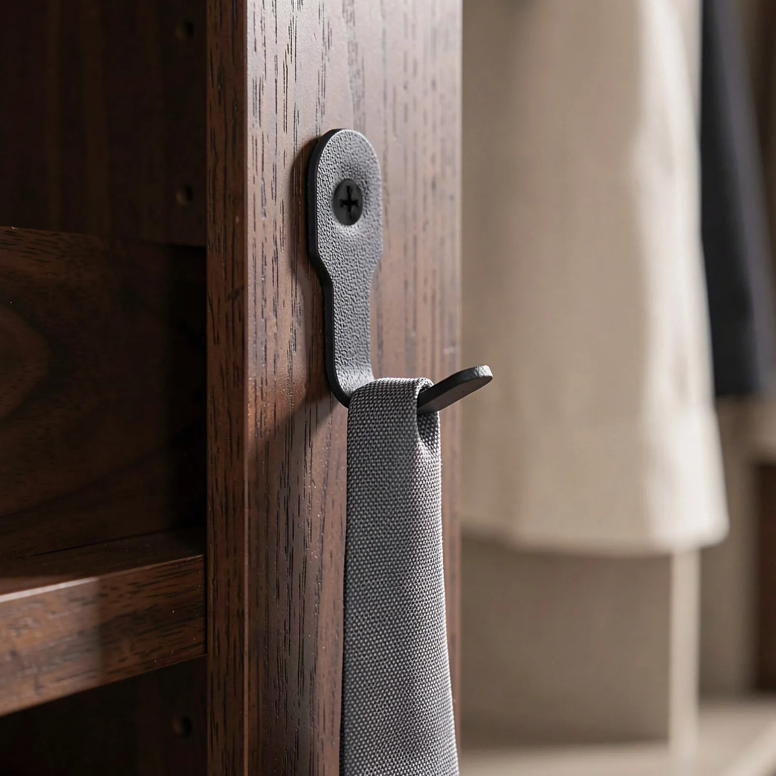 20Pcs Black J Hooks Small Wall Mounted Single Hook for Entryway Keys Coats Towels Bathroom Utility Mini Wall Hooks