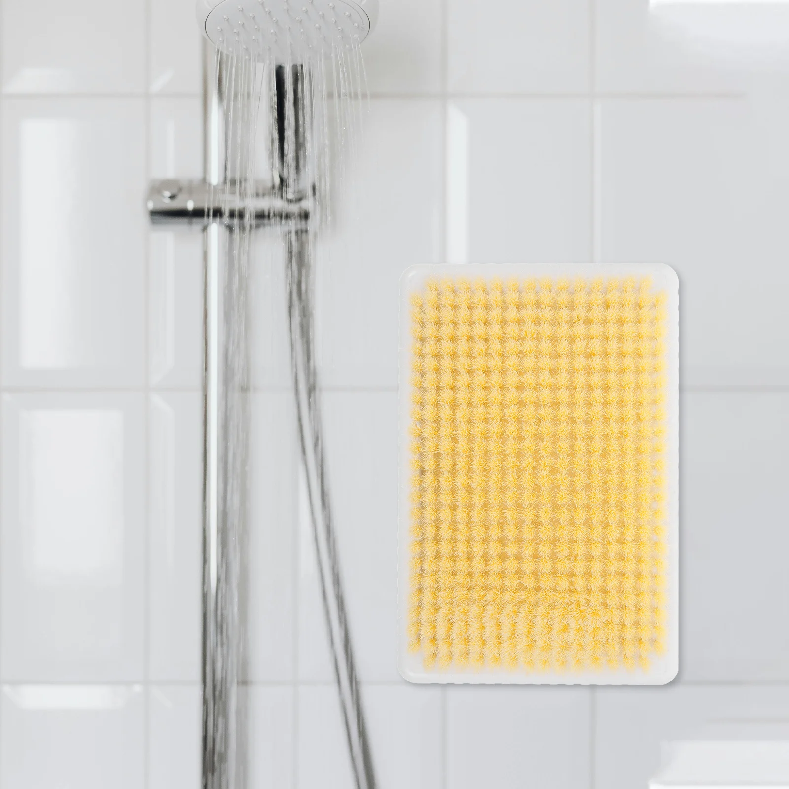 

Back Scrubber Hands Free Plastic Shower Wall Mounted Bath Massage Pad Soft Bristles Deep Cleaning Shower Back Scrubber