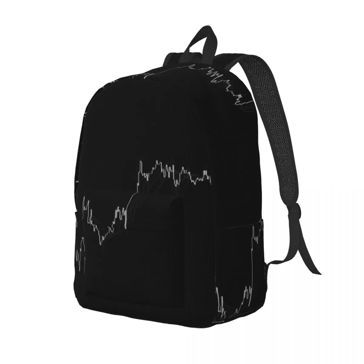 Candlestick Chart Student Backpack School Bag Hiking Travel Daypack for Men Women Fashion Bookbag Shoulder Bags