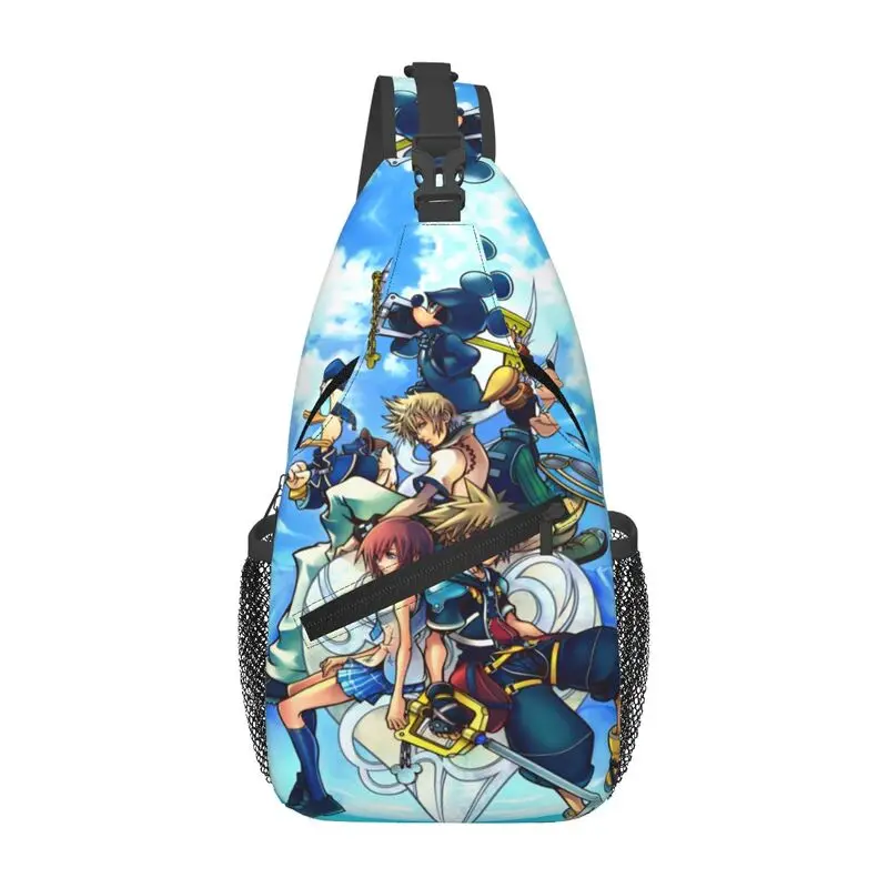 

Аниме игра Kingdom Hearts слинг рюкзак через плечо мужской индивидуальный нагрудный рюкзак для путешествий рюкзак