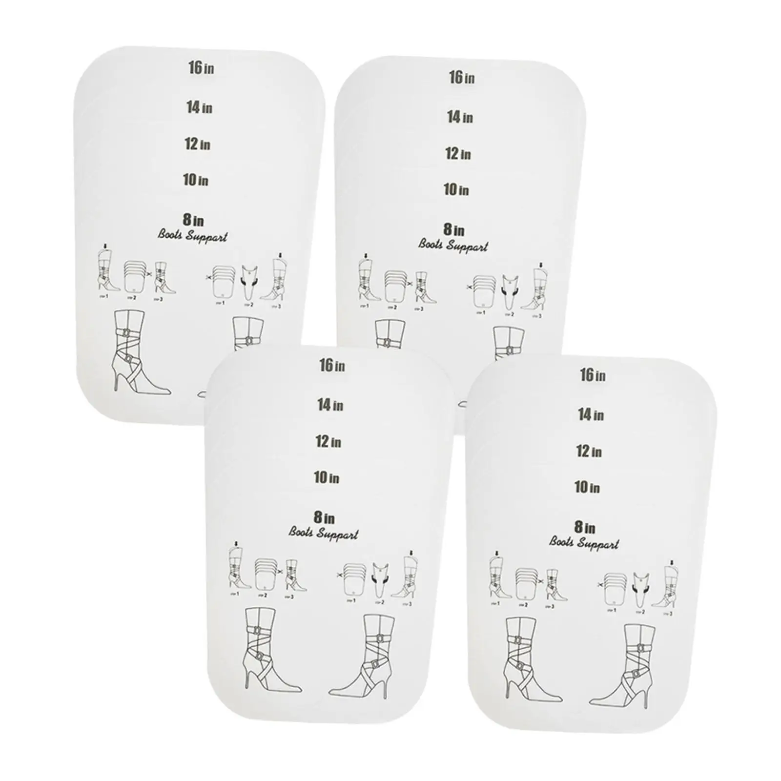 4Pcs Boot Shape Inserts Stand Up Shoe Store Display for Women Men for Home