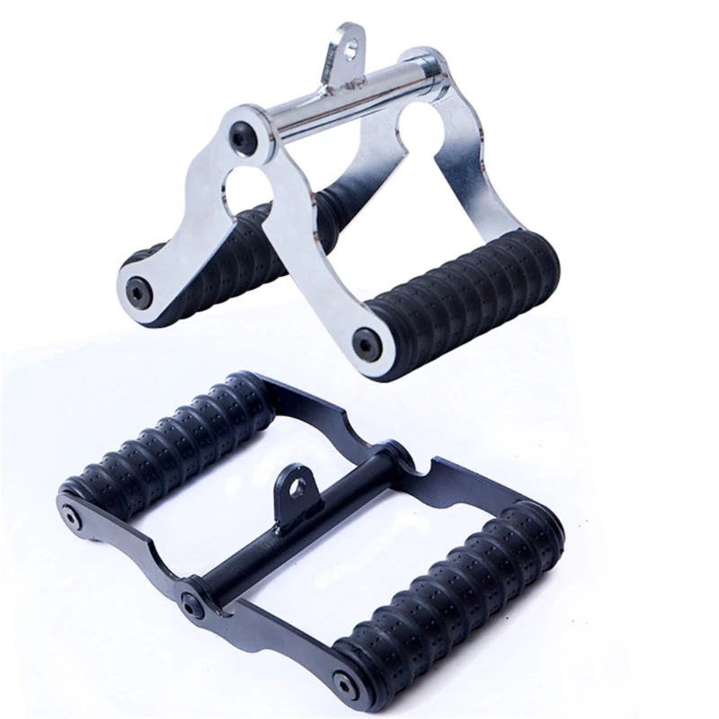 Folding Double D Row Handle Grip V Shaped Rowing Rod Ergonomic Gym Pulley Grip Home Gym Cable Machine Grip Easy to Use