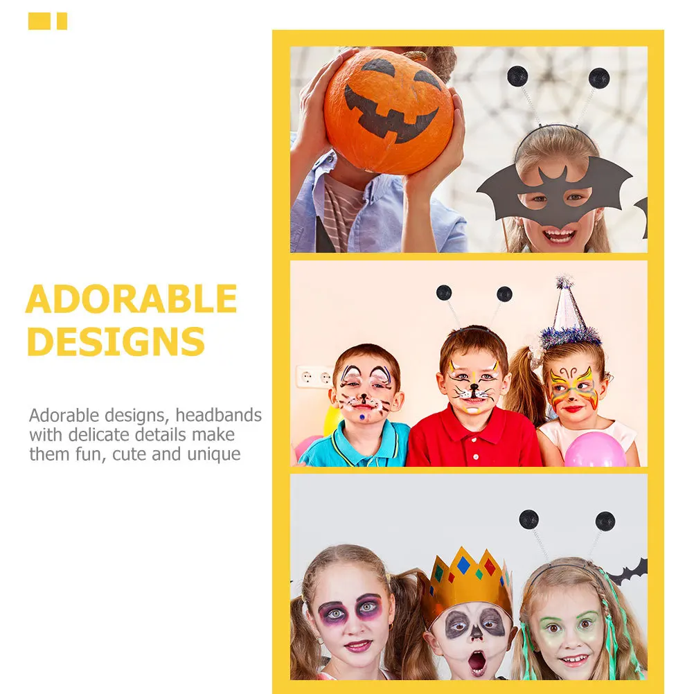 

8pcs Foam Headbands Pompom Hair Bands For Halloween Party Accessories Birthday Festival Wear Cosplay Props Decorative