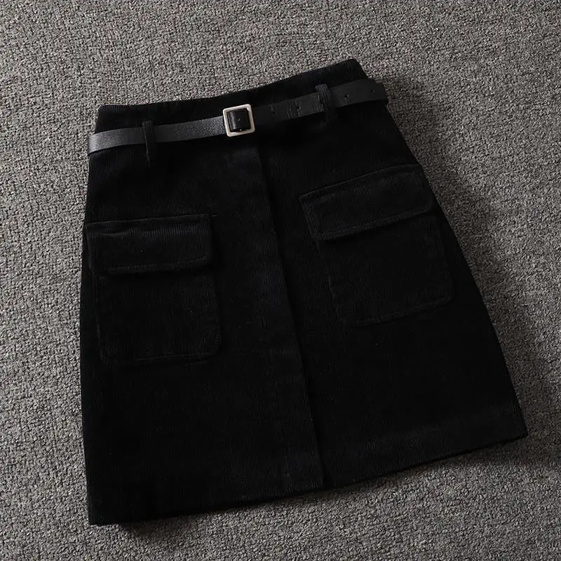 Mini jupes en velours côtelé pour femmes, Version coréenne Y2k, Vintage, ligne a, vêtements Preppy assortis, Harajuku, loisirs de base Empire, nouvelle collection