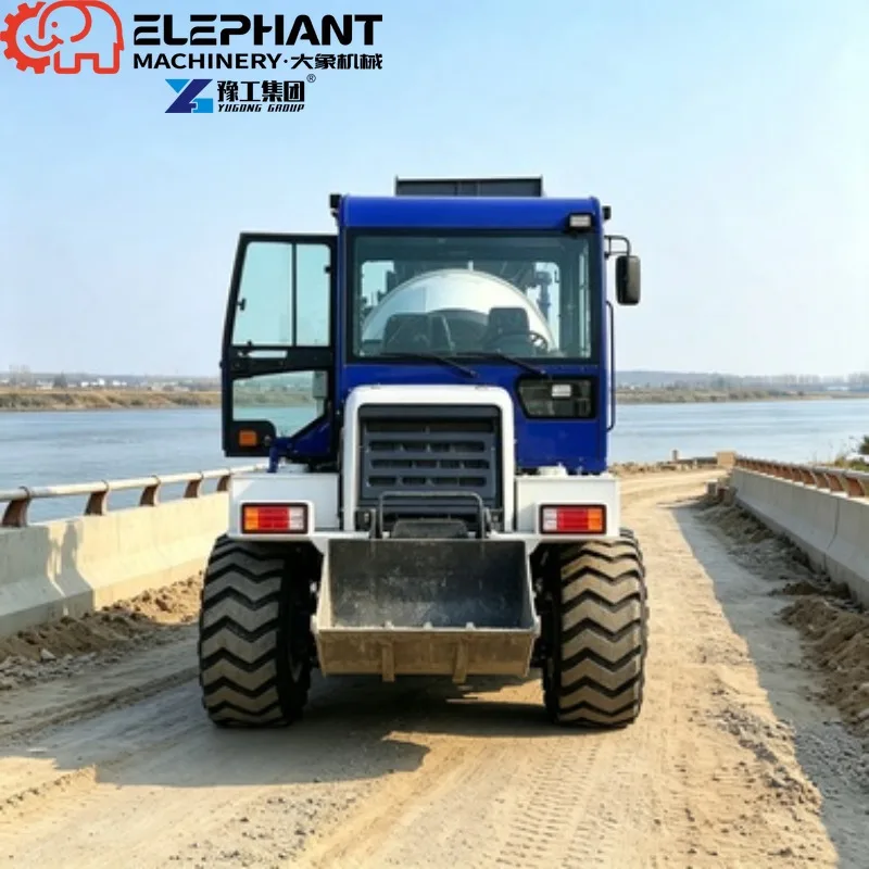 High Efficiency Design Self Loading Concrete Mixer Truck, Industrial Construction Cement Mixing Machinery