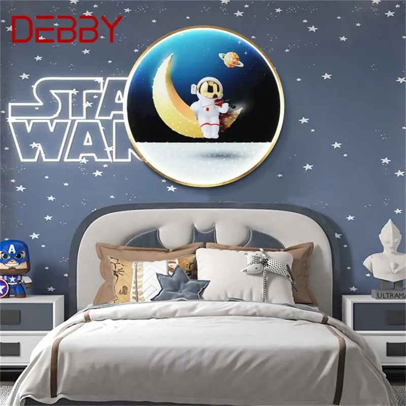 DEBBY-Lâmpadas de parede LED internas, arandelas criativas para quarto doméstico, luminárias modernas, mural de luxo