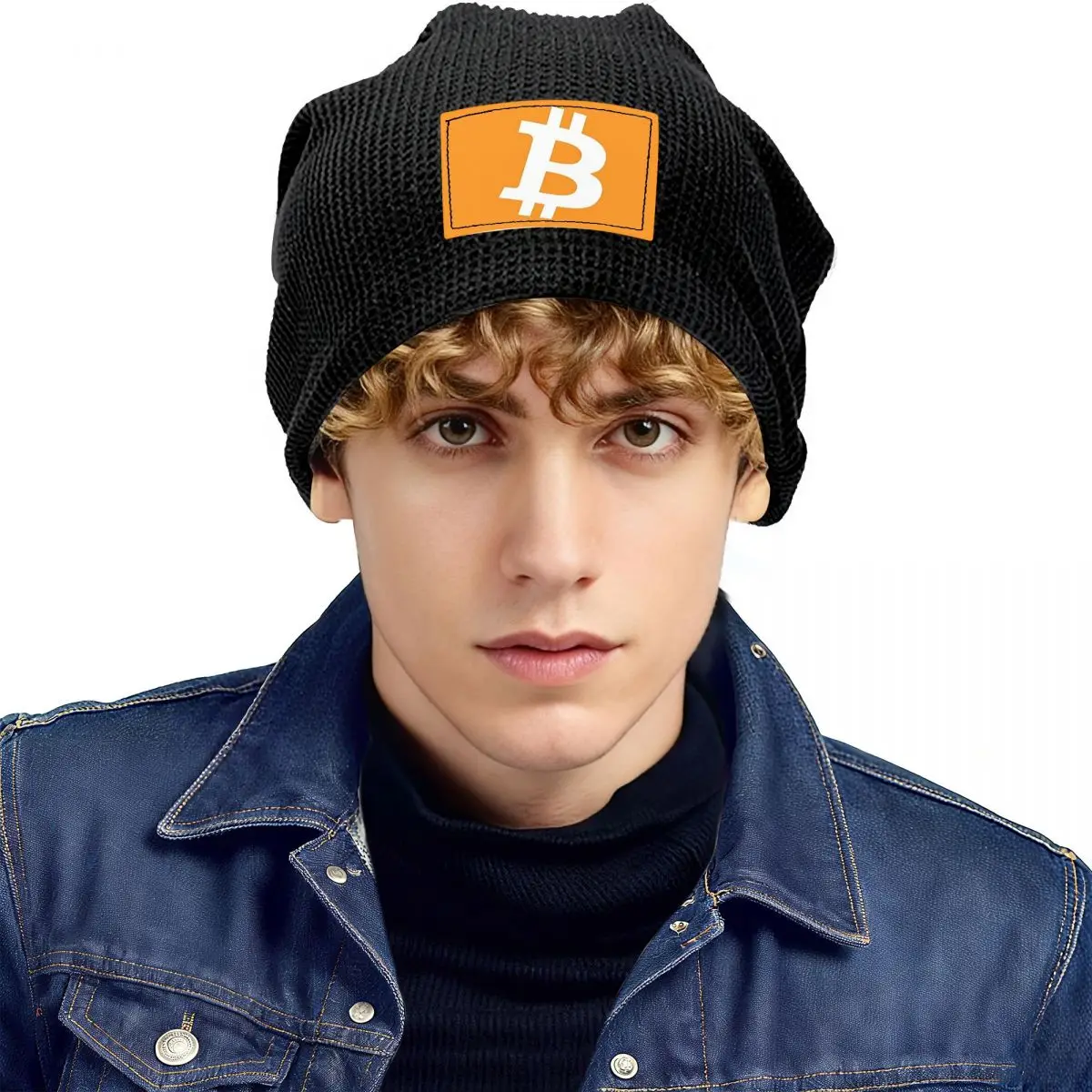 Bitcoin CPU Miner BTC Blockchain Cryptocurrency Warm Fleece-Lined Cap Bonnet Hat Autumn Winter Outdoor Beanies Hats for Unisex