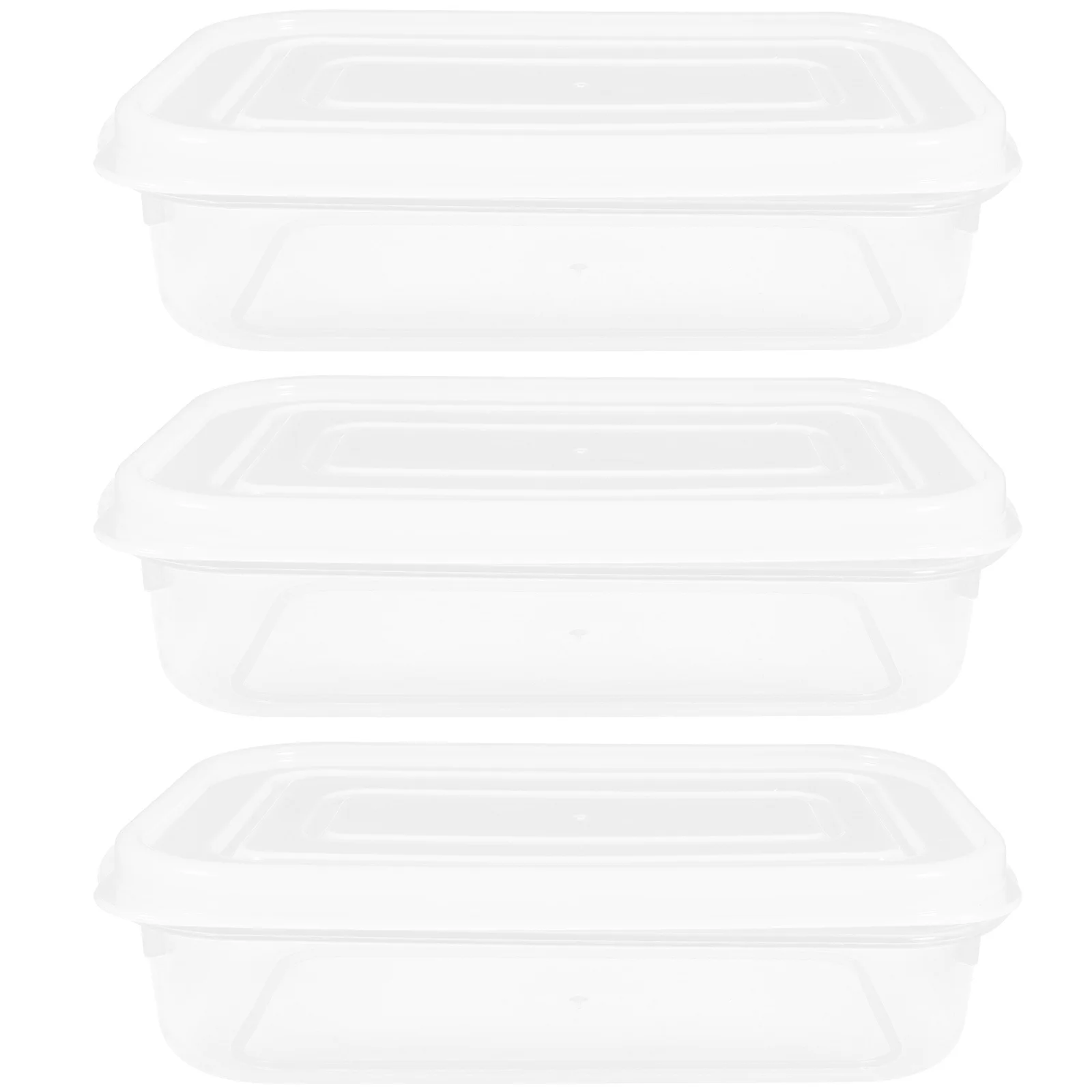 

3Pcs -Keeping Box Stackable Plastic Food Storage Containers Refrigerator Organizer Bins Food Storage Box