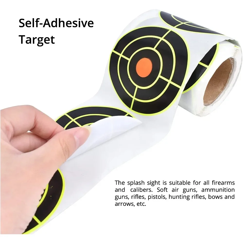 Shooting Target Sticker, 200Pcs 7.6cm Self Adhesive Splatter Splash Amp Reactive Practice Training Hunting Stickers