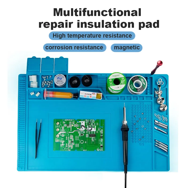 Multi-function Working Repair Pad for Mobile Phone Maintenance High Temperature Resistance Magnetic Insulation BGA Soldering Mat