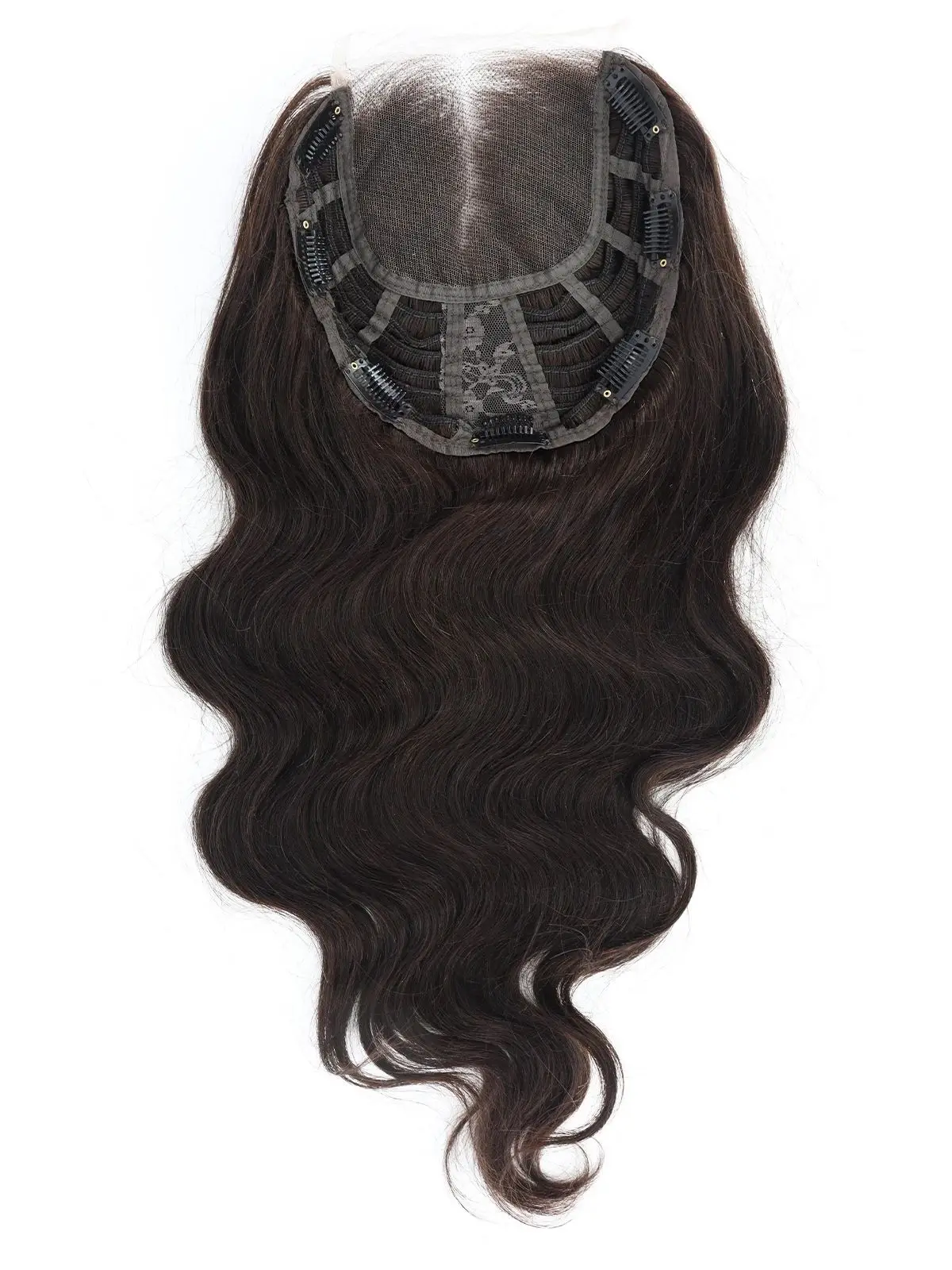 Body Wave Echt Remy Menselijk Haar Topper met Open Inslag 4x4 "HD Kanten Toupetje voor Vrouwen Onzichtbare HD Kant Natuurlijke Haarlijn - afbeelding 2