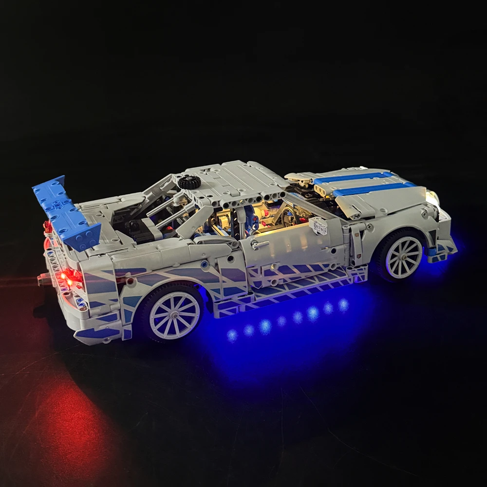 BYB LED Light Kit For LEGO 42210 2 Fast 2 Furious Nissan Skyline GT-R (R34) Car Remote Control (Not Include Model) view 3