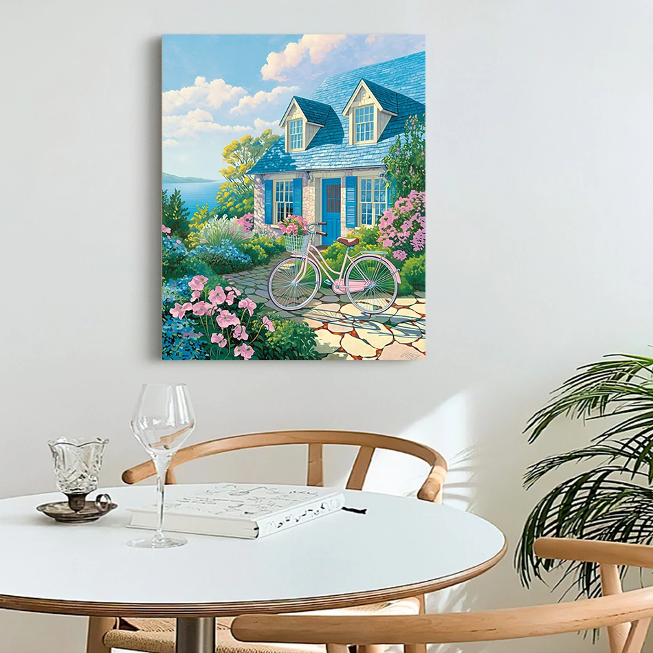 

SDOYUNO Painting By Number Adults New Crafts Framed Wall Art Modern Landscape Paint Kit Handmade Canvas Drawing Kit Home Decor