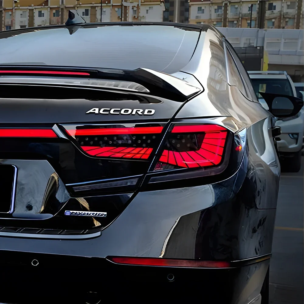

Для Honda Accord 2018-2021 светодиодные автомобильные задние фонари в сборе, обновленный динамический указатель поворота, автомобильные задние фонари, аксессуары