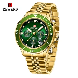 REWARD Fashion Mens Watches for Men Sport Wristwatch Waterproof Luminous Chronograph Wrist Watch