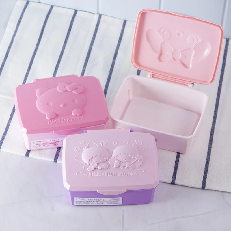 Sanrio Hello Kitty My Melody Cinnamoroll Little Twin Stars Household Dust-Proof Non-Slip Clamshell Multifunction Storage Box