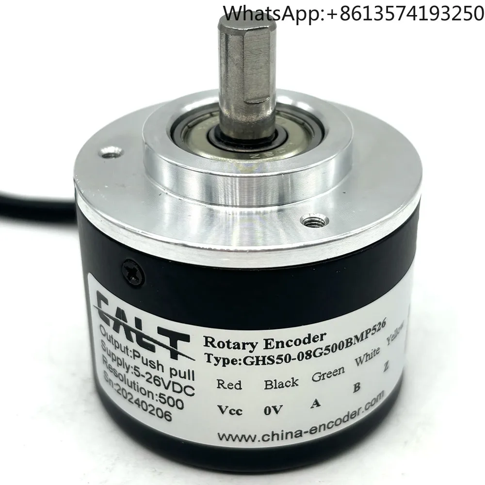 

CALT 50mm Outer 8mm Solid Shaft High Resolution Optical Encoder 10-5000ppr for Textile Machinery