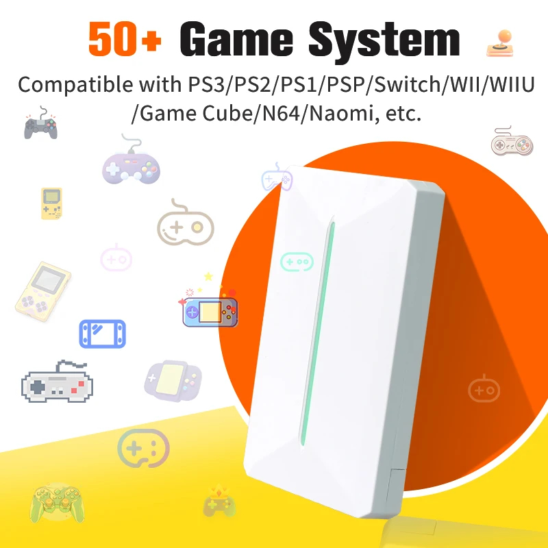 قرص صلب خارجي قديم للألعاب للكمبيوتر الشخصي ، retat + Playnite ، محرك محاكاة GB مع ألعاب PS3 ، PS2 ، Switch ، wiu ، N64