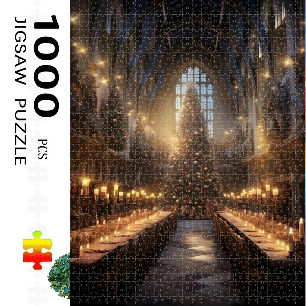 

Набор из 500/1000 деталей: пазл-головоломка «Рождественская магия» – развивающая игрушка, идеальный праздничный подарок для творческих занятий и DIY-проектов