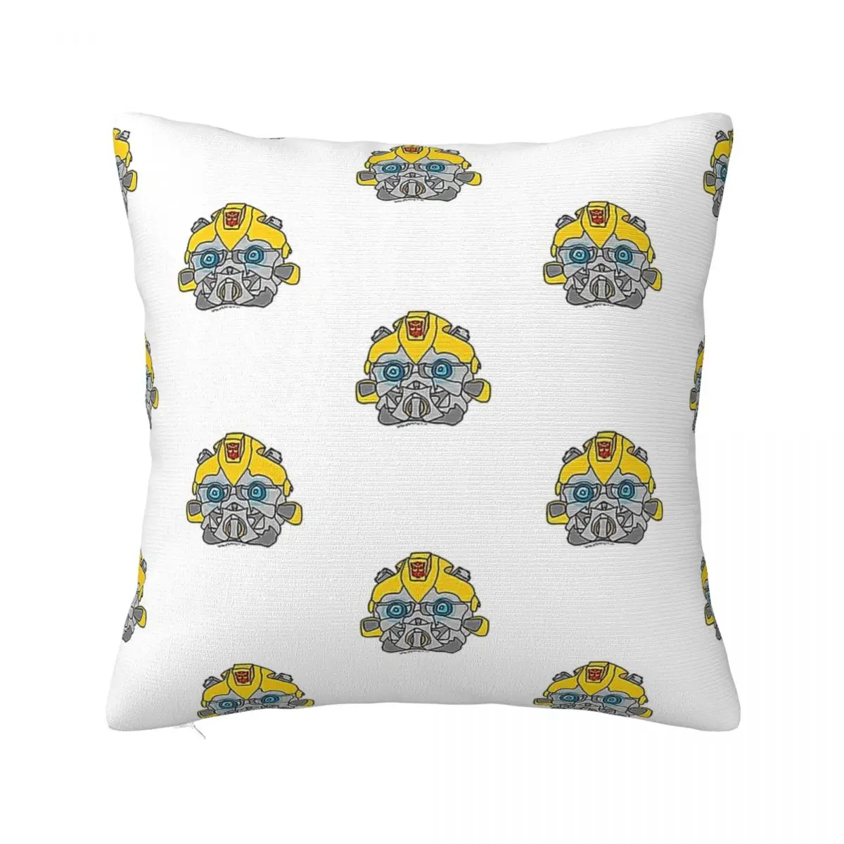 Transformers Bumblebee White Square pillow