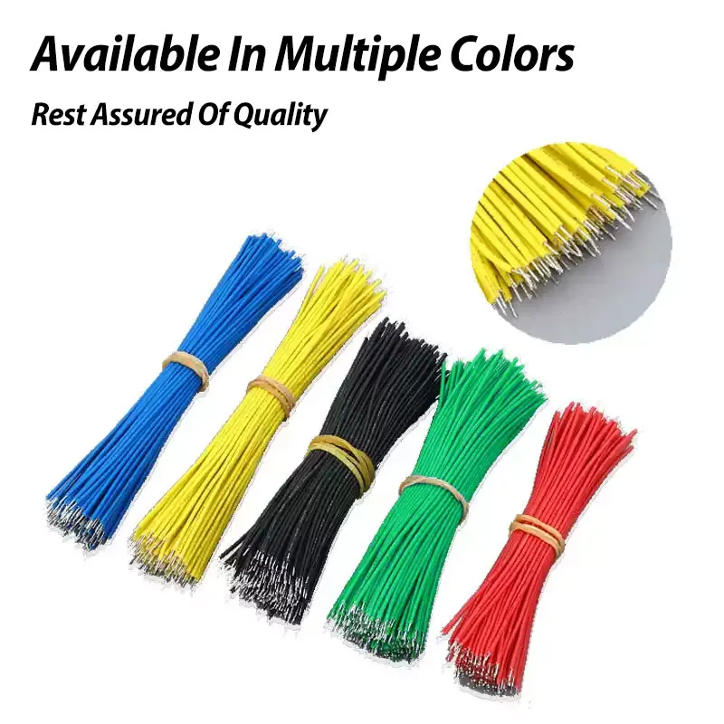 120PCS 6 Colors 26/24/22AWG jumper soldering UL1007 double ended tinned electrical wire