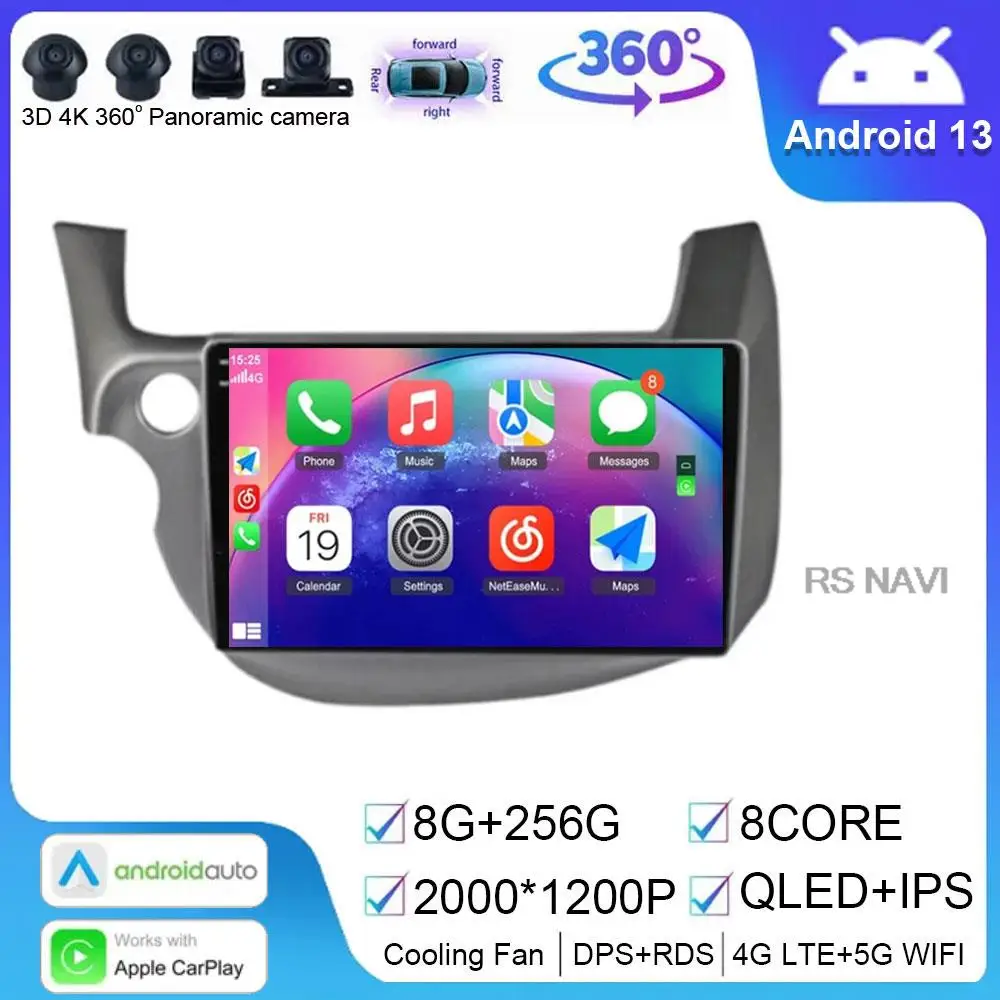 

10.1" Android 14 Car Radio For HONDA FIT JAZZ 2007-2014 Multimedia Video Player GPS Navigation RDS 4G Wireless Carplay Head Unit