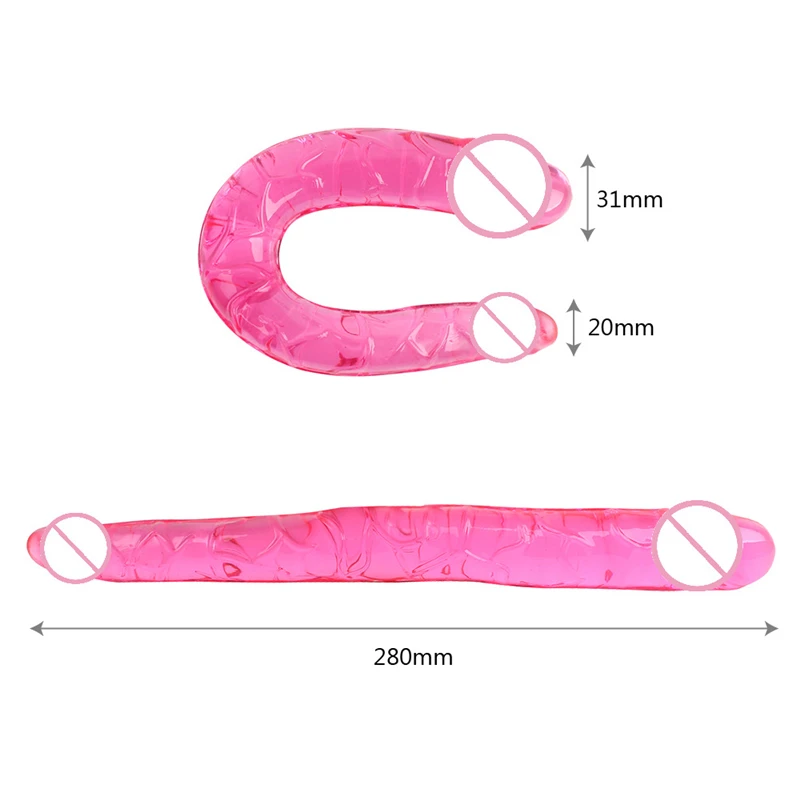 G Sopt No Vibrator Sex U Shape Double Big Realistic Dildo Vagina Anal Penis Artificial Penis  Dildos Sex Toys For Women Sexoshop