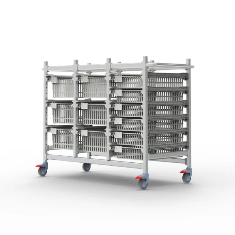 Medical trolley trolley, logistics and transportation four-layer silent design aviation aluminum